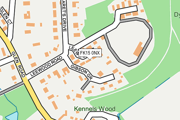FK15 0NX map - OS OpenMap – Local (Ordnance Survey)