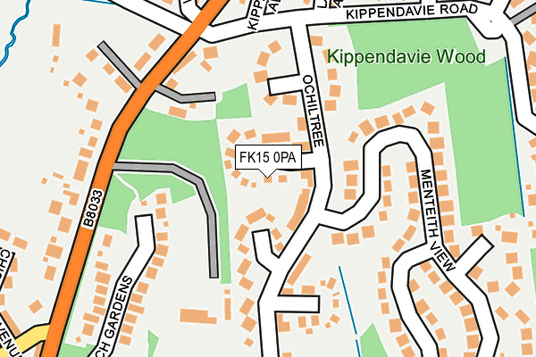FK15 0PA map - OS OpenMap – Local (Ordnance Survey)