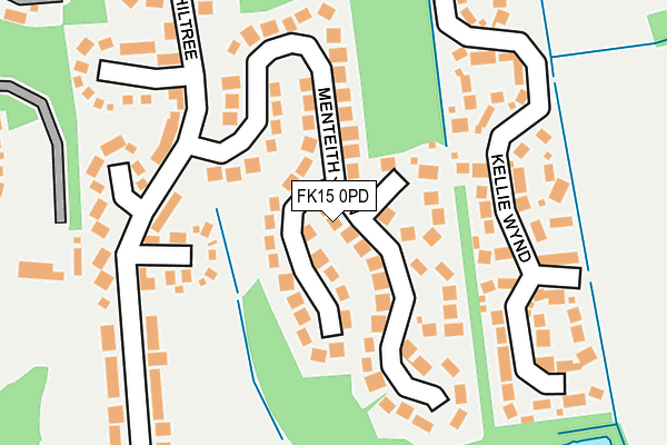 FK15 0PD map - OS OpenMap – Local (Ordnance Survey)