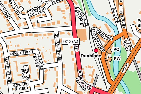 FK15 9AD map - OS OpenMap – Local (Ordnance Survey)