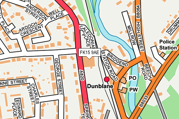 FK15 9AE map - OS OpenMap – Local (Ordnance Survey)