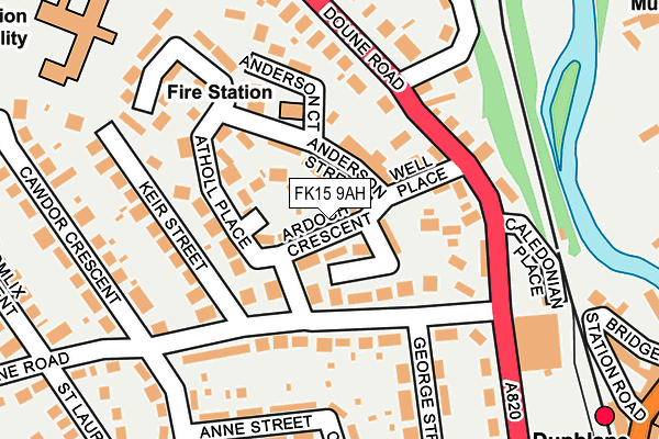 FK15 9AH map - OS OpenMap – Local (Ordnance Survey)