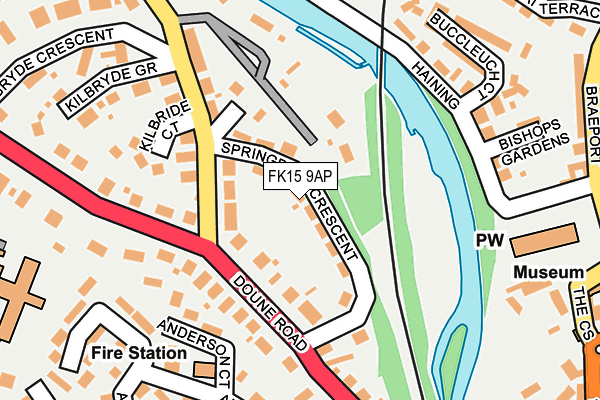 FK15 9AP map - OS OpenMap – Local (Ordnance Survey)