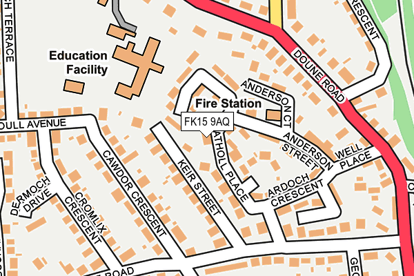 FK15 9AQ map - OS OpenMap – Local (Ordnance Survey)