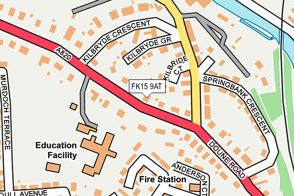 FK15 9AT map - OS OpenMap – Local (Ordnance Survey)