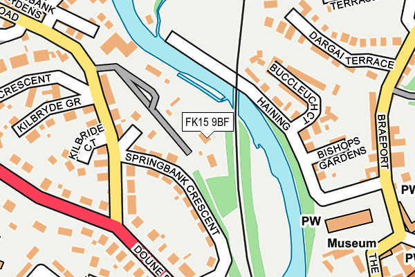 FK15 9BF map - OS OpenMap – Local (Ordnance Survey)