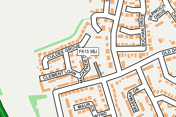 FK15 9BJ map - OS OpenMap – Local (Ordnance Survey)