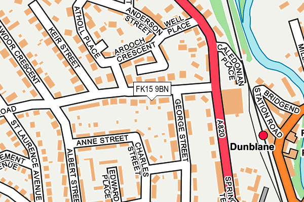 FK15 9BN map - OS OpenMap – Local (Ordnance Survey)