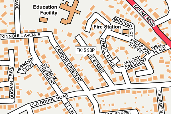 FK15 9BP map - OS OpenMap – Local (Ordnance Survey)