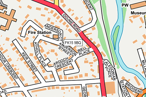 FK15 9BQ map - OS OpenMap – Local (Ordnance Survey)