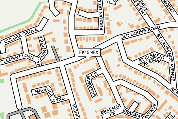 FK15 9BX map - OS OpenMap – Local (Ordnance Survey)