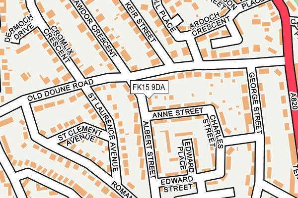 FK15 9DA map - OS OpenMap – Local (Ordnance Survey)