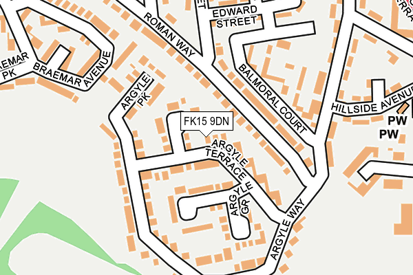 FK15 9DN map - OS OpenMap – Local (Ordnance Survey)