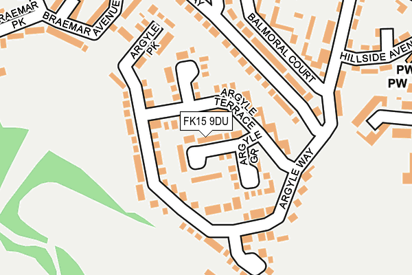 FK15 9DU map - OS OpenMap – Local (Ordnance Survey)