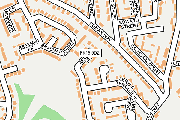 FK15 9DZ map - OS OpenMap – Local (Ordnance Survey)