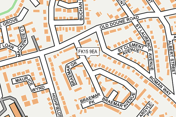 FK15 9EA map - OS OpenMap – Local (Ordnance Survey)