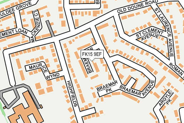 FK15 9EF map - OS OpenMap – Local (Ordnance Survey)