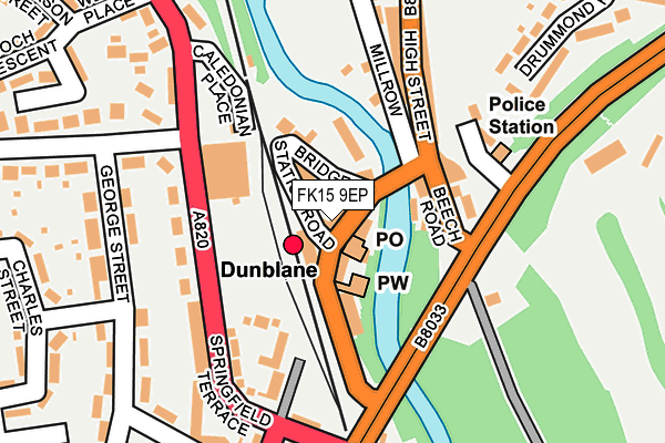 Map of VILLAGE INN DUNBLANE LTD at local scale
