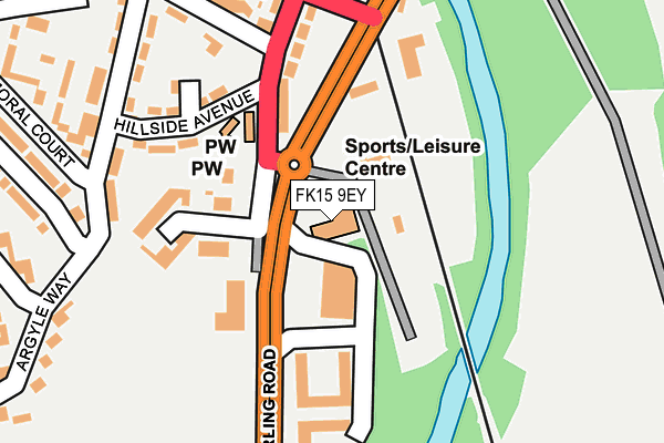 FK15 9EY map - OS OpenMap – Local (Ordnance Survey)