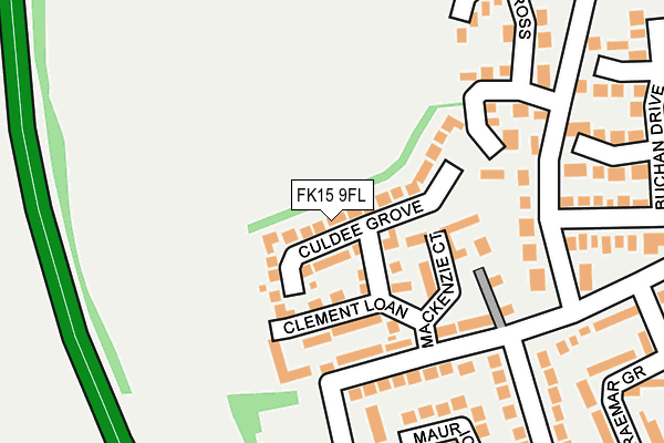 FK15 9FL map - OS OpenMap – Local (Ordnance Survey)