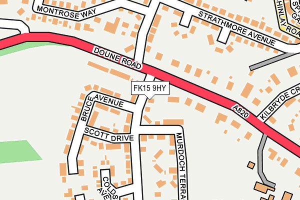 FK15 9HY map - OS OpenMap – Local (Ordnance Survey)