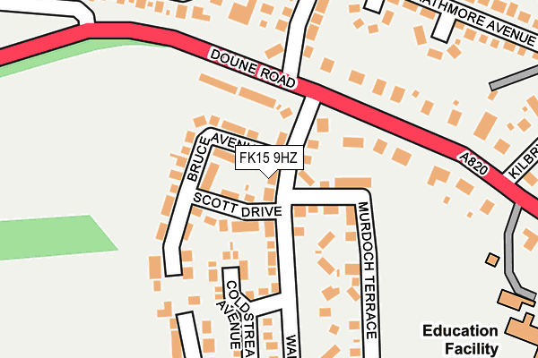 FK15 9HZ map - OS OpenMap – Local (Ordnance Survey)