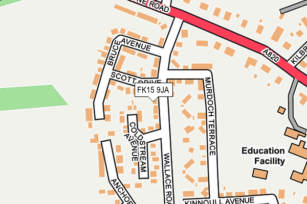 FK15 9JA map - OS OpenMap – Local (Ordnance Survey)