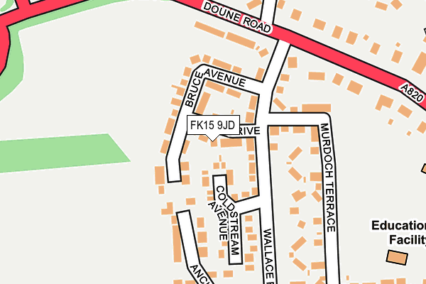 FK15 9JD map - OS OpenMap – Local (Ordnance Survey)