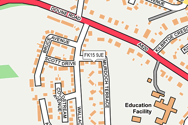 FK15 9JE map - OS OpenMap – Local (Ordnance Survey)