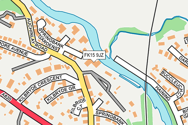 FK15 9JZ map - OS OpenMap – Local (Ordnance Survey)