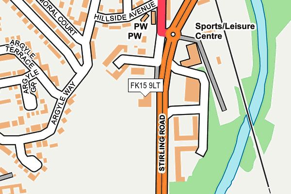 FK15 9LT map - OS OpenMap – Local (Ordnance Survey)