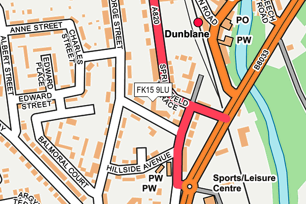 FK15 9LU map - OS OpenMap – Local (Ordnance Survey)