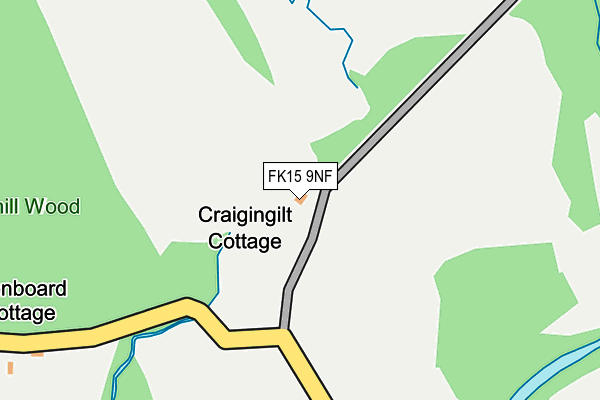 FK15 9NF map - OS OpenMap – Local (Ordnance Survey)