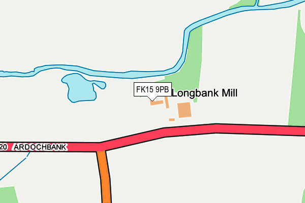 FK15 9PB map - OS OpenMap – Local (Ordnance Survey)