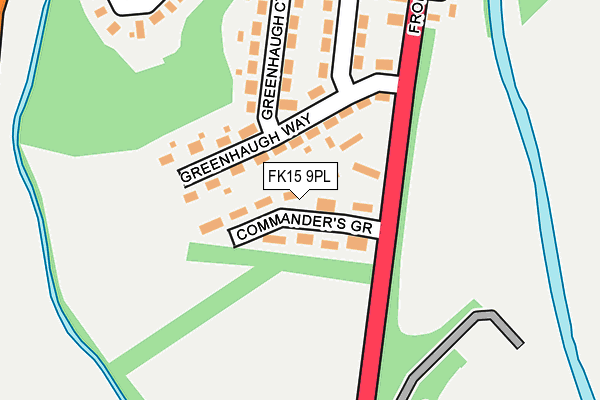 FK15 9PL map - OS OpenMap – Local (Ordnance Survey)