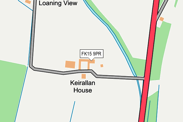 FK15 9PR map - OS OpenMap – Local (Ordnance Survey)