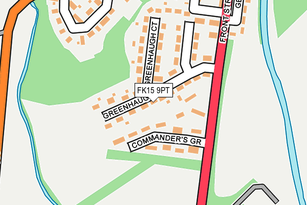 FK15 9PT map - OS OpenMap – Local (Ordnance Survey)