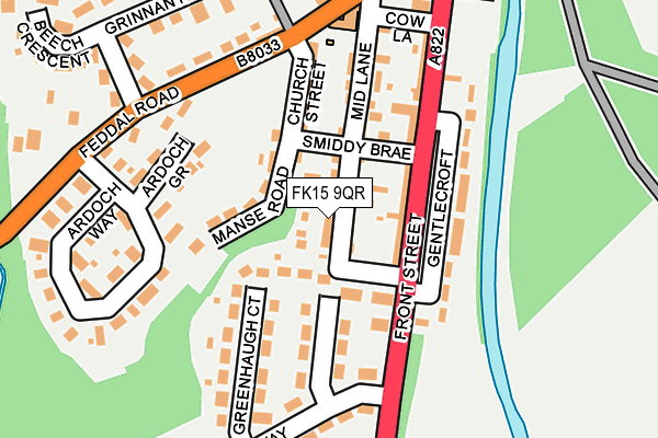 FK15 9QR map - OS OpenMap – Local (Ordnance Survey)