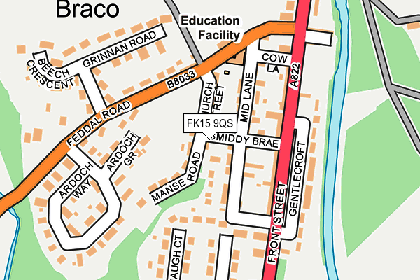 FK15 9QS map - OS OpenMap – Local (Ordnance Survey)