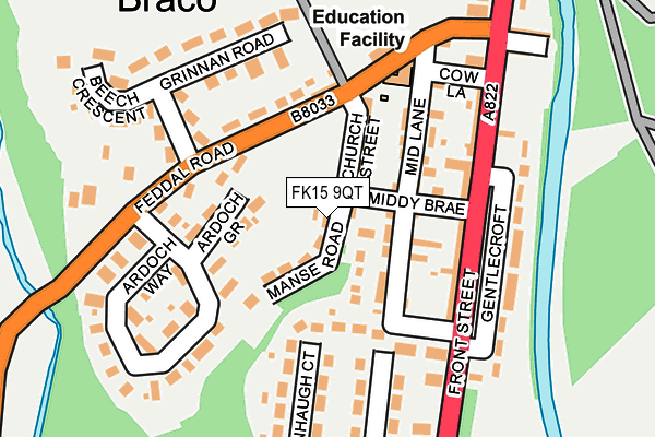 FK15 9QT map - OS OpenMap – Local (Ordnance Survey)