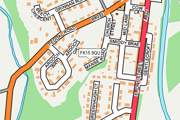 FK15 9QU map - OS OpenMap – Local (Ordnance Survey)