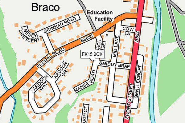 FK15 9QX map - OS OpenMap – Local (Ordnance Survey)