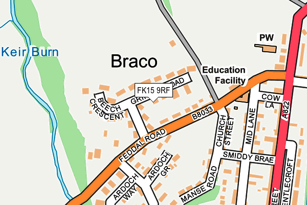 FK15 9RF map - OS OpenMap – Local (Ordnance Survey)