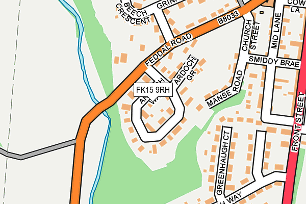 FK15 9RH map - OS OpenMap – Local (Ordnance Survey)