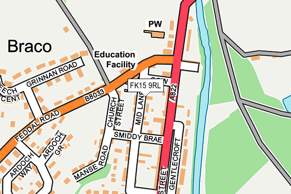 FK15 9RL map - OS OpenMap – Local (Ordnance Survey)