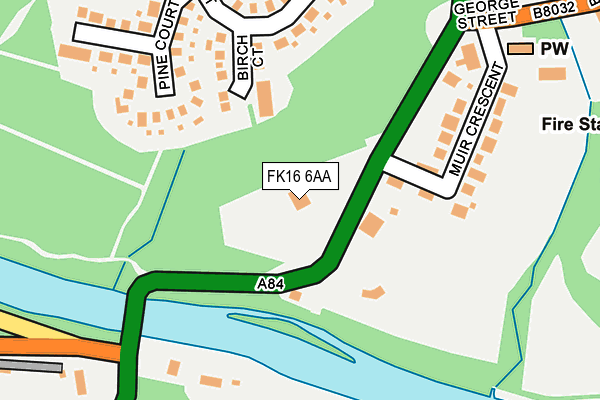 FK16 6AA map - OS OpenMap – Local (Ordnance Survey)