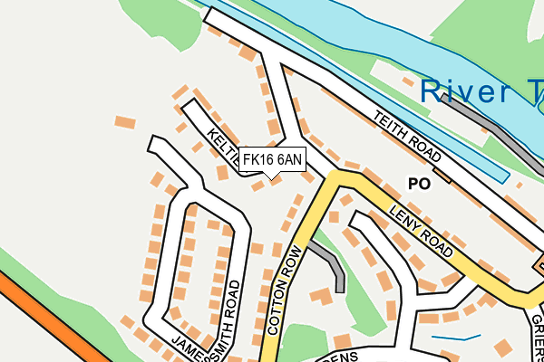 FK16 6AN map - OS OpenMap – Local (Ordnance Survey)