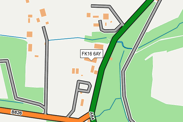 FK16 6AY map - OS OpenMap – Local (Ordnance Survey)