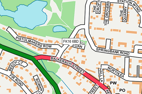 FK16 6BD map - OS OpenMap – Local (Ordnance Survey)