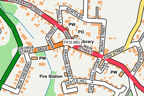 FK16 6BG map - OS OpenMap – Local (Ordnance Survey)